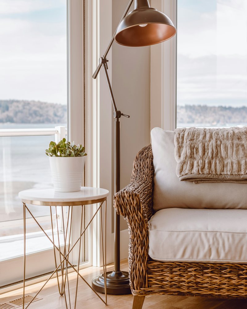 Interieur met uitzicht